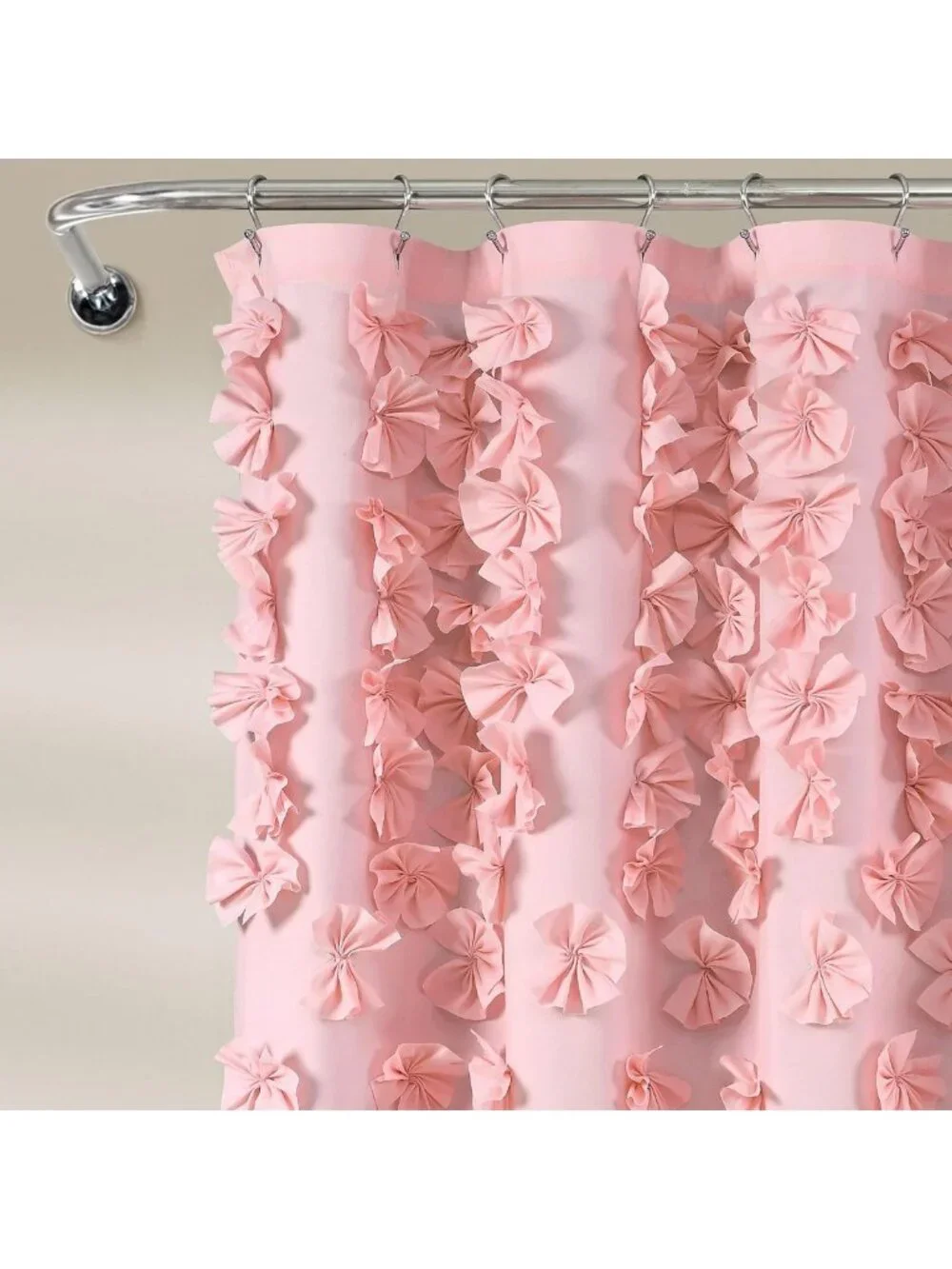 Chic Pink Bow Shower Curtain 72